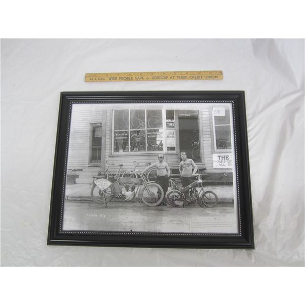 Vintage  Saskatoon Harley Picture Framed