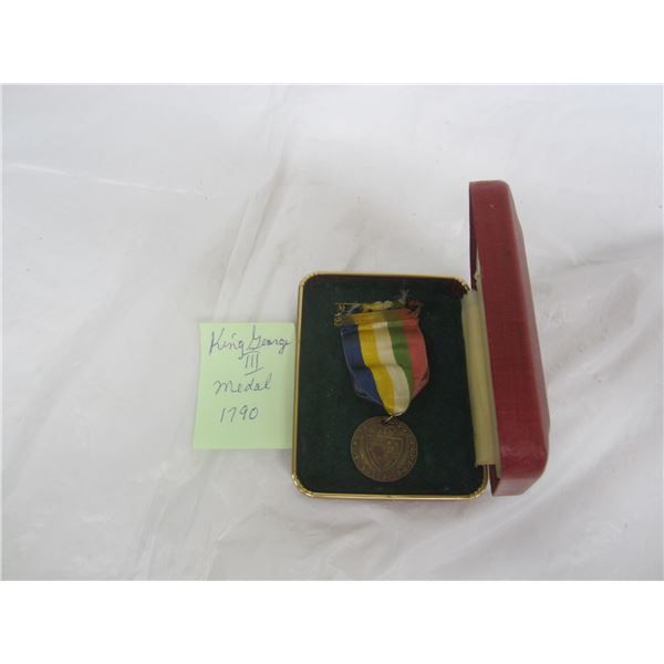 Rare 1790 King George 3rd Medal in Box