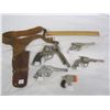 Image 1 : Lot of 5 Vintage Cap Guns and One Holster