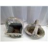 Image 2 : 2 outdoor ceramics Basket planters, approx 1ft x 1ft