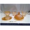 Image 1 : Iris and Herringbone cream and sugar, butter dish, lids- C&S