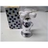 Image 2 : Avon Just a Twist Hot Water Tap 2-ounce silver plated over clear glass. Plastic knob. Housed in its 