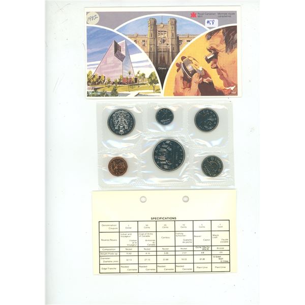 1982 Proof Like Set. 6-coin set.