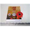 Image 1 : 2008 Colourized Red Poppy 25 Cents. Also includes large Lest We Forget 25 Cents that commemorates th