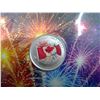 Image 2 : 2017 Proudly Canadian Colourized Flag $5. 99.99& pure Silver. Specimen. Housed in its original unope