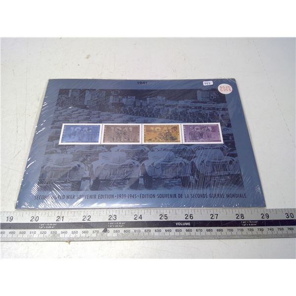 1941 Second World War Souvenir Edition Stamps. 4 different 40 Cent Stamps including Women’s