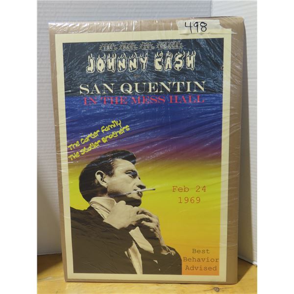 Johnny cash san quentin concert poster- 12"x18"
