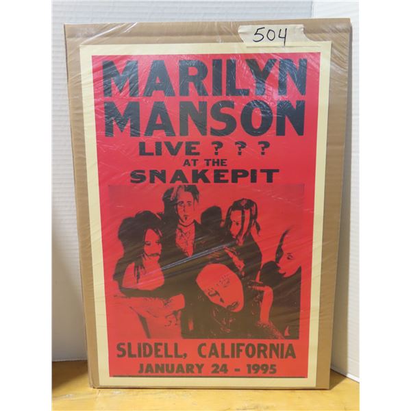 Marilyn manson concert poster