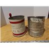 Image 1 : 2 different tin flour sifters