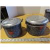 Image 3 : Set of 3 pearl blue graniteware pots with lids NOS