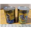 Image 1 : 2 golden spectro oil tins snow moblie and motorcycle -full