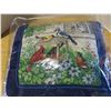 Image 2 : Handmade pillow/blanket throw with bird pattern