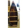 Image 1 : Decorative wooden boat with paddles shelf- 48"x16"