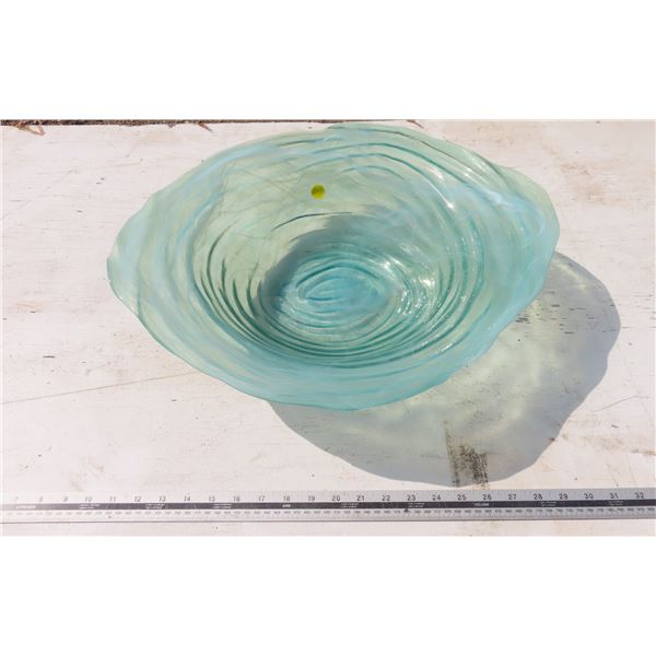 Blue Glass Display Bowl