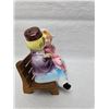 Image 3 : Vintage Kissing Dutch Boy and Girl on Wooden Bench - Salt and Pepper Shakers