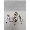 Image 3 : Vintage Lefton Gold Trim Ceramic Set of White Tigers