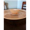 Image 1 : 15" Peach Swirl Serving Dish (one piece)