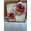 Image 1 : Approximately 16" x 16" Metal Flower Wall Picture