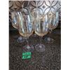 Image 2 : Five 9" Wine Glasses and wooden Wine Bottle holder