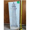 Image 2 : 8.5" x 23.5" Lighthouse picture and 4.5" x 19" Beach picture