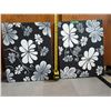 Image 1 : Two 16" x 20" Black and White Flower Pictures