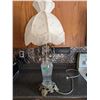 Image 2 : 32" High x 15" Diameter Antique Crystal Lamp