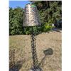 Image 2 : Three Matching Metal Pieces: Candle Holder 19" Wide x 20.5" High, Table Lamp 10" Wide x 23" High, an