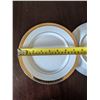 Image 2 : Eight 7.5" Gold Rimmed Porcelain Luncheon Plates