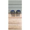 Image 2 : Two Metal Bar Stools with Fold away Back