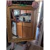 Image 2 : Gold Framed Mirror and Gold and Blue Picture
