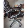 Image 2 : Dark Burgundy 'Pleather' 5 Wheel Office Chair