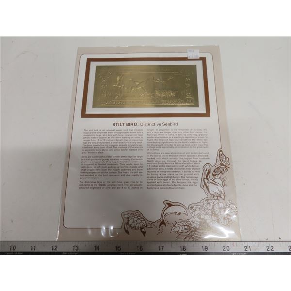23 Karat gold banknote - 30$ Antiqua & Barbados
