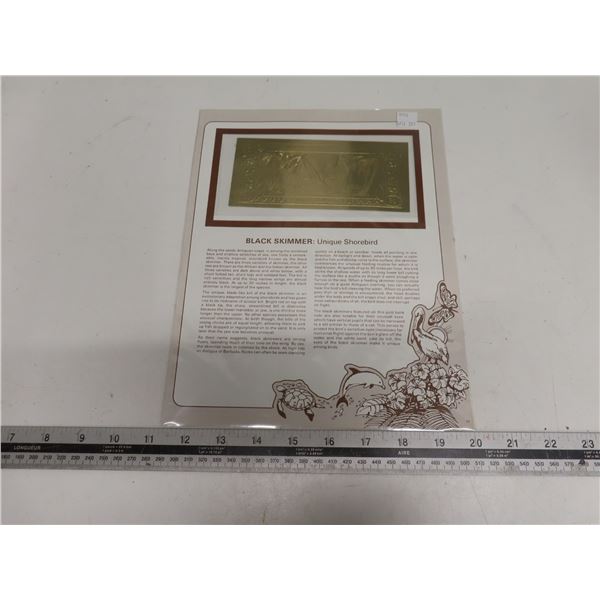 23 Karat gold banknote - 30$ Antiqua & Barbados