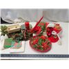 Image 1 : Box of Christmas décor, etc.
