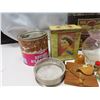 Image 2 : Box of Tins, Glassware, etc.