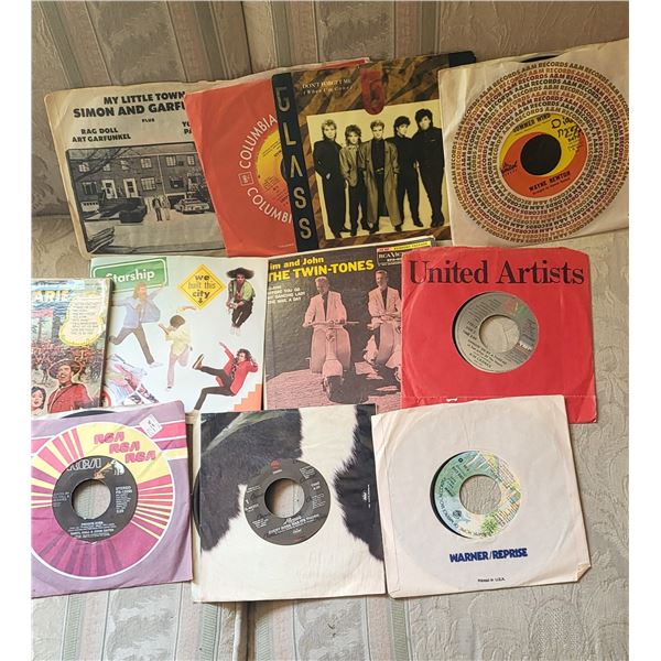 11 Rock 45RPM vinyl records