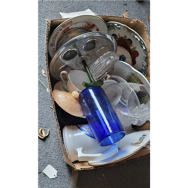 Box of misc. glasswares