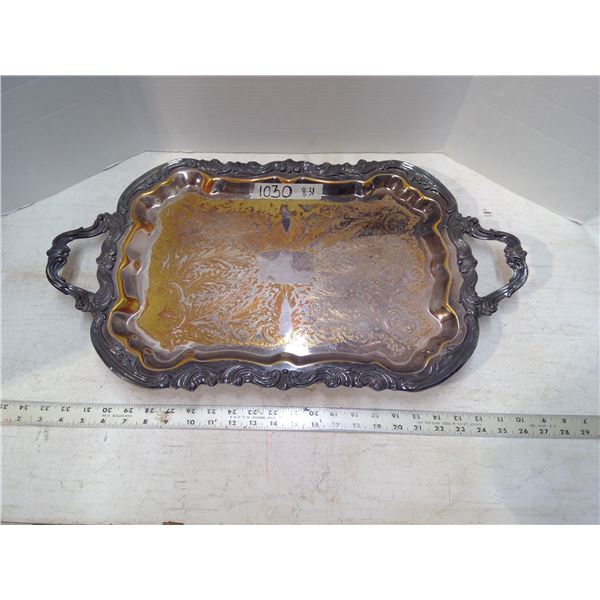 Vintage FB Rogers Silver Tray FBR EP Brass Lead MTS USA