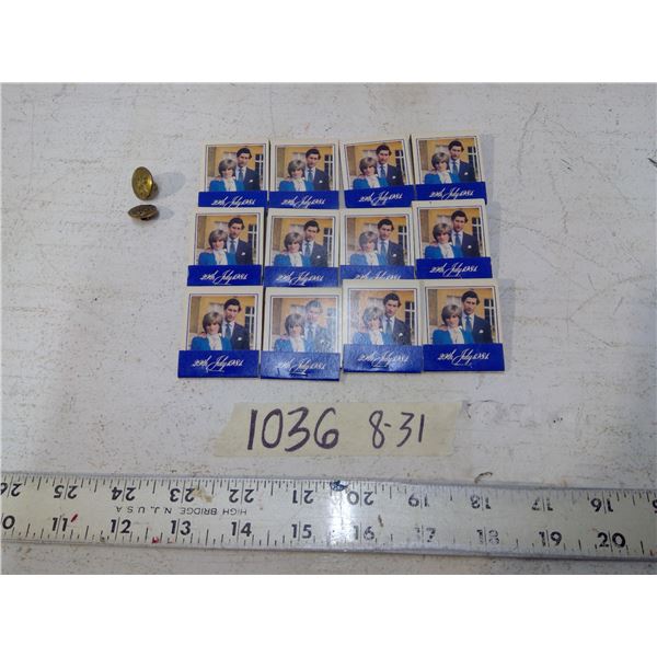 Vintage 12 pcs Matches "Marriage of HRH The Prince of Wales and Lady Diana Spencer 29th July 1984