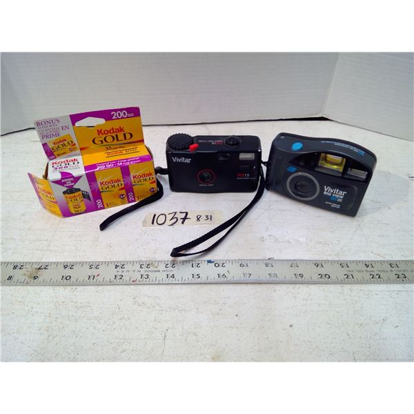 Vintage 2 Camera ( Vivitar Big View BV35 and Vivitar PS15 Electronic FLASH + Kodak Film)