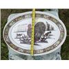 Image 2 : Rare  large turkey plastic 21 x 15 inch serving plate.