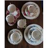 Image 1 : Lot of royal albert bone china cup, saucers, sugar and plates