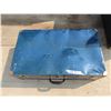 Image 1 : Vintage blue metal trunk 30"x18"10"