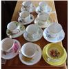 Image 1 : Lot of 10 bone china matching cups and saucers