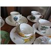Image 2 : Lot of 9 bona china matching cup and saucers- 3 small