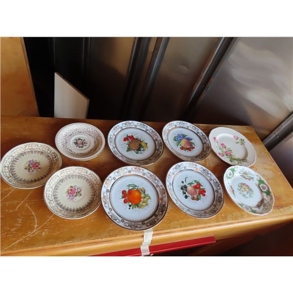 Lot of 9 fisher china, foley china plates and saucers