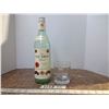 Image 1 : Collector's Item, Very Old, Rum BACARDI bottle with matching Glass serial # 103027