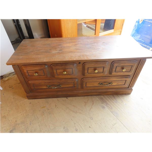 Wooden chest- 44"x19"x17"