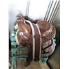 Image 1 : Antique beautiful brown colored saddle- 24"wide