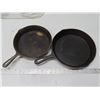 Image 1 : Lot of 2 (taiwan cast iron 9.5 inch and 10.5 inch skillet pans